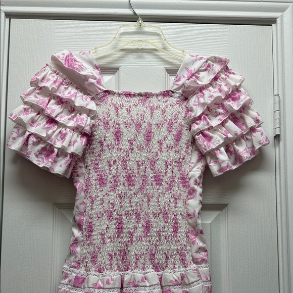 Pink Floral Ruffle Dress - Picture 5 of 5